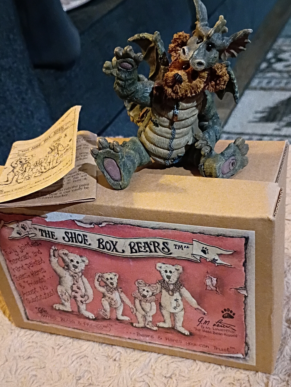 Izurs Dragoon Breathe Deeply Boyds Bear Shoebox Collection 1999